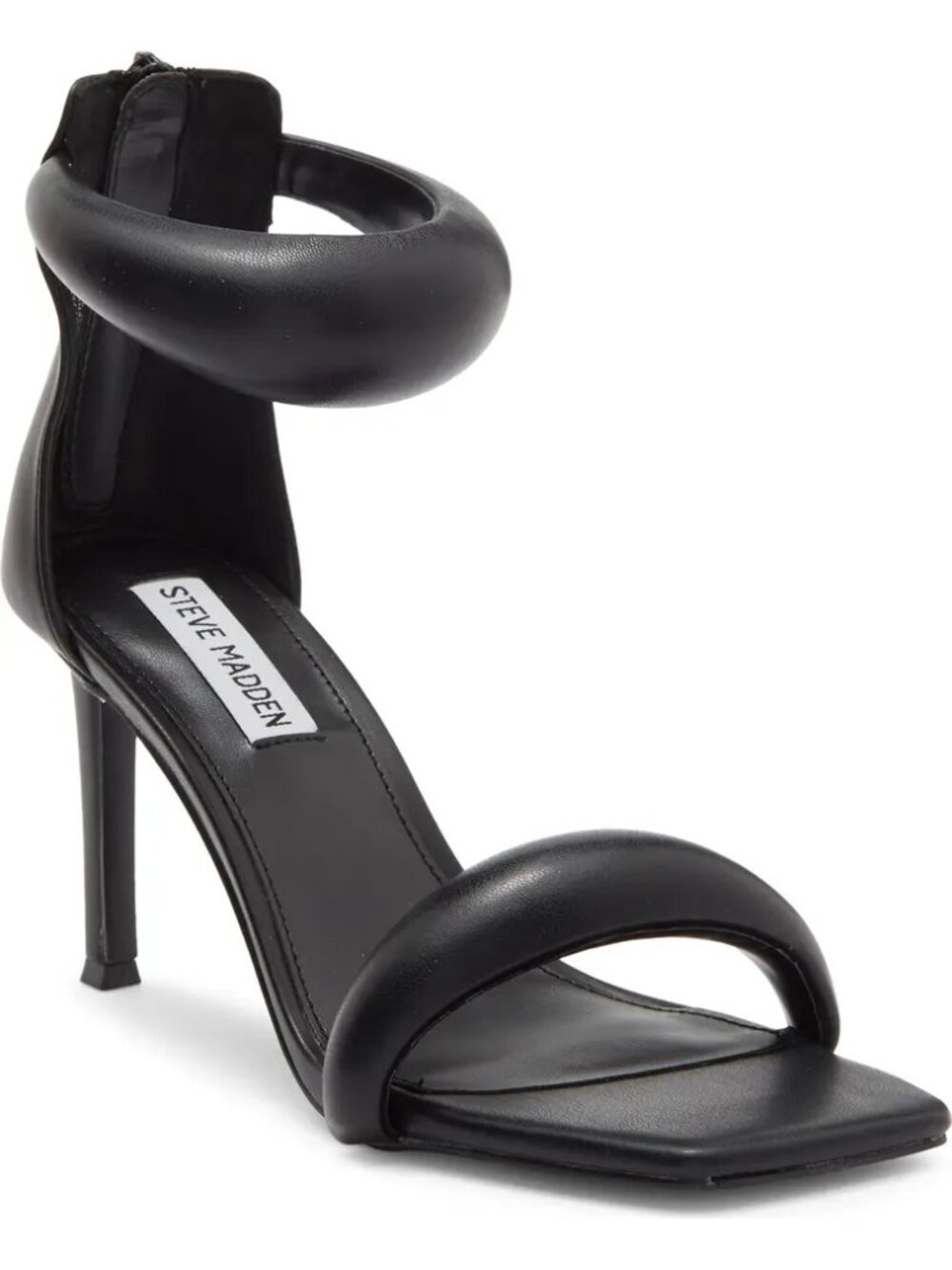 Steve Madden Black Partayy Ankle Strap Sandal Size 8 NEW